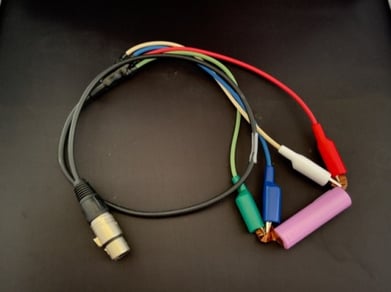 Figure 7 Customer Test Leads Connected to Tabbed Cell