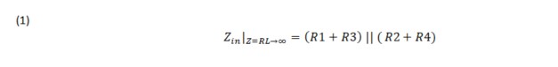 Input Impedance with RL removed_equation