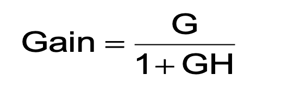 Equation 1 closed loop negative feedback system