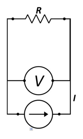 Simplified 2 point I_V measurement scheme
