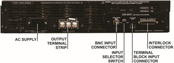 Amplifier Back Panel